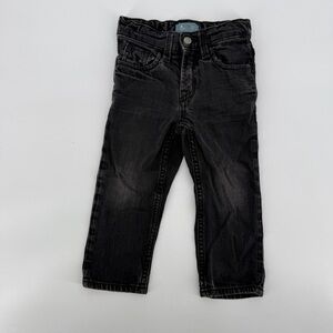 baby GAP Black Denim Skinny Fit Adjustable Waist Jeans Size 2 Years